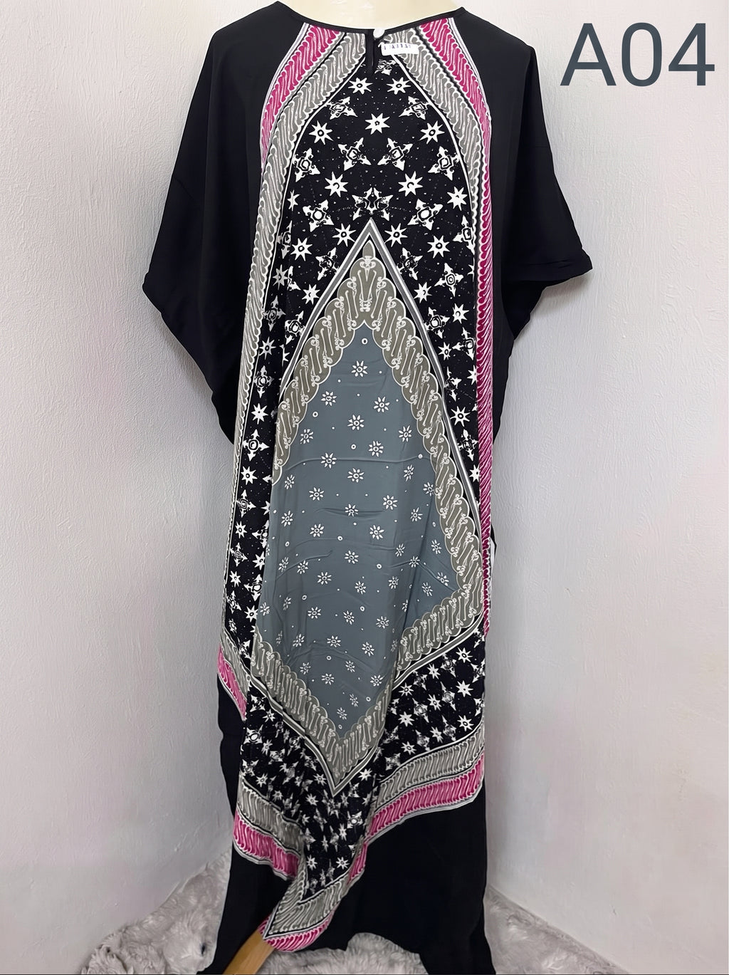 Women's 100% Cotton Terengganu Batik Kaftan – Breathable Long Loungewear & Sleepwear