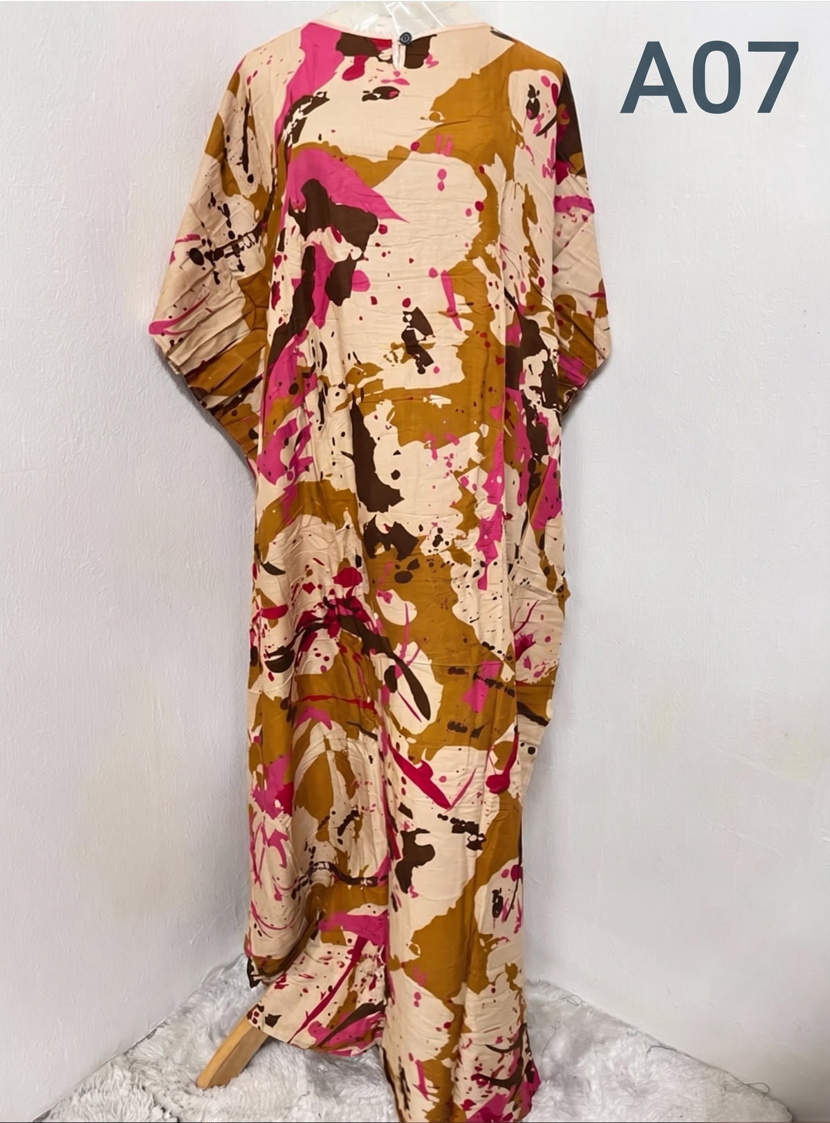 Women's 100% Cotton Terengganu Batik Kaftan – Breathable Long Loungewear & Sleepwear