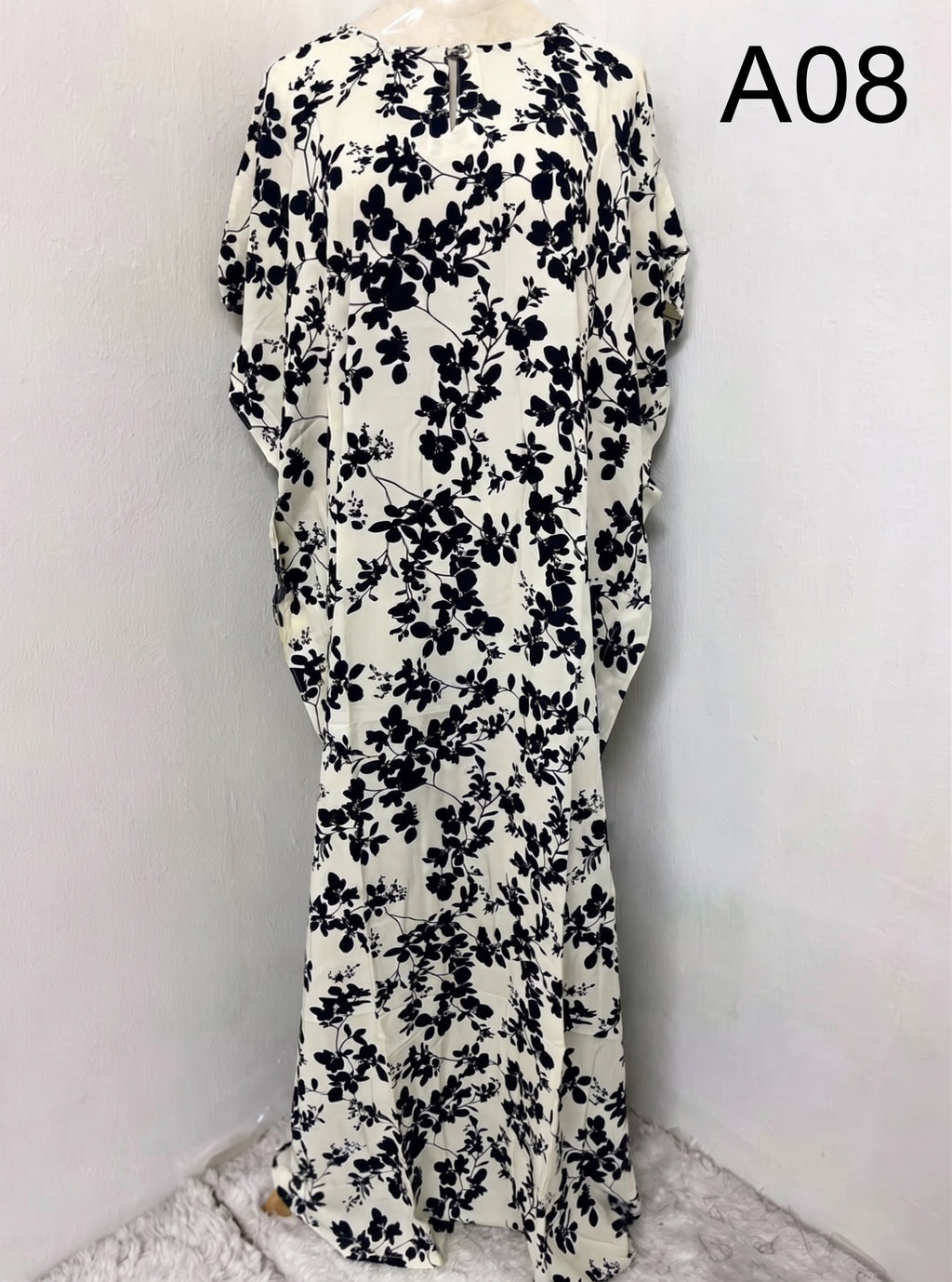 Women's 100% Cotton Terengganu Batik Kaftan – Breathable Long Loungewear & Sleepwear