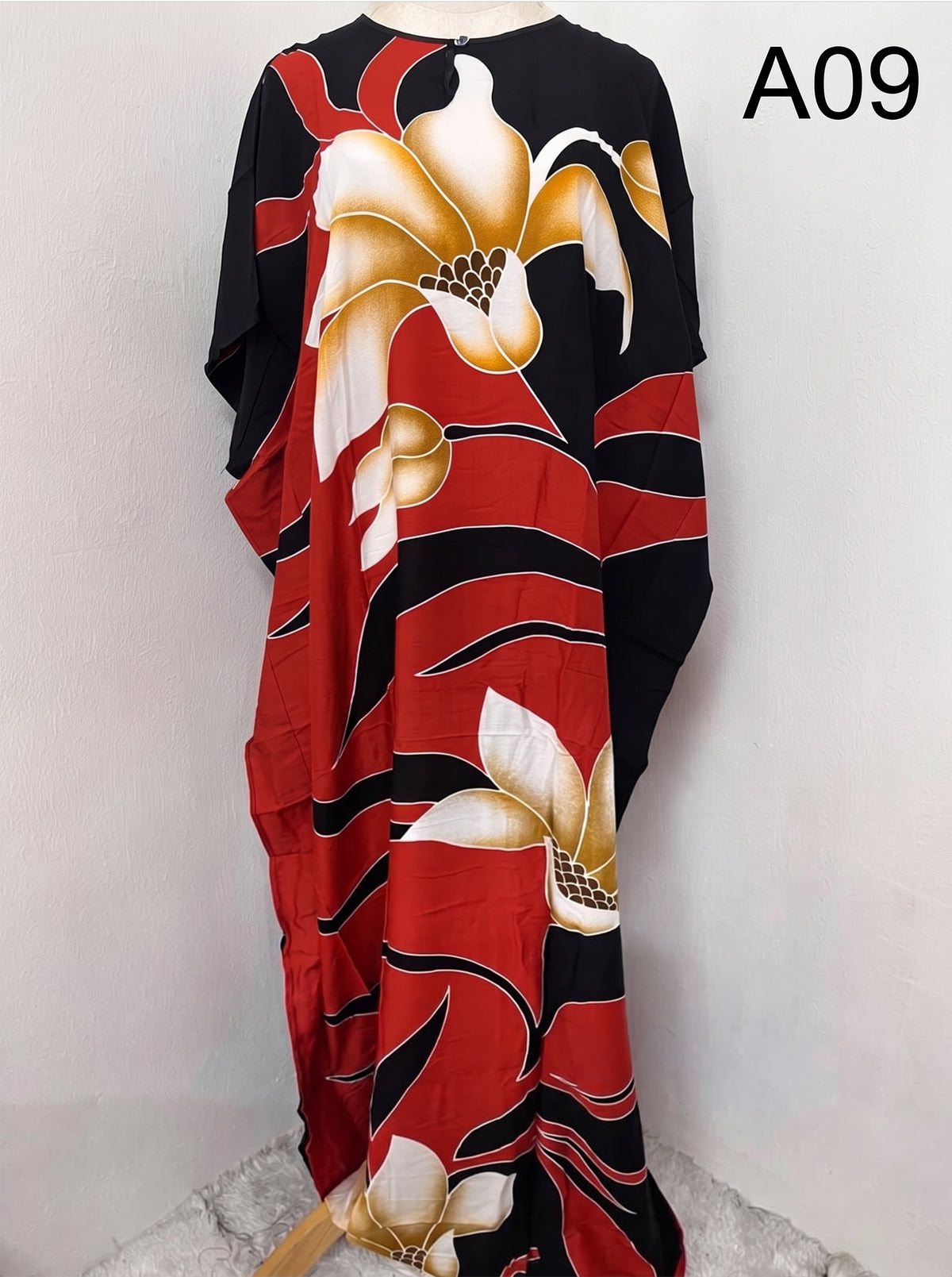 Women's 100% Cotton Terengganu Batik Kaftan – Breathable Long Loungewear & Sleepwear